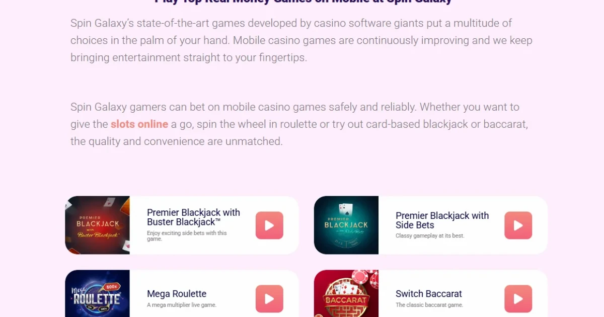 Spin Galaxy Casino | $1000 Bonus for Canadians